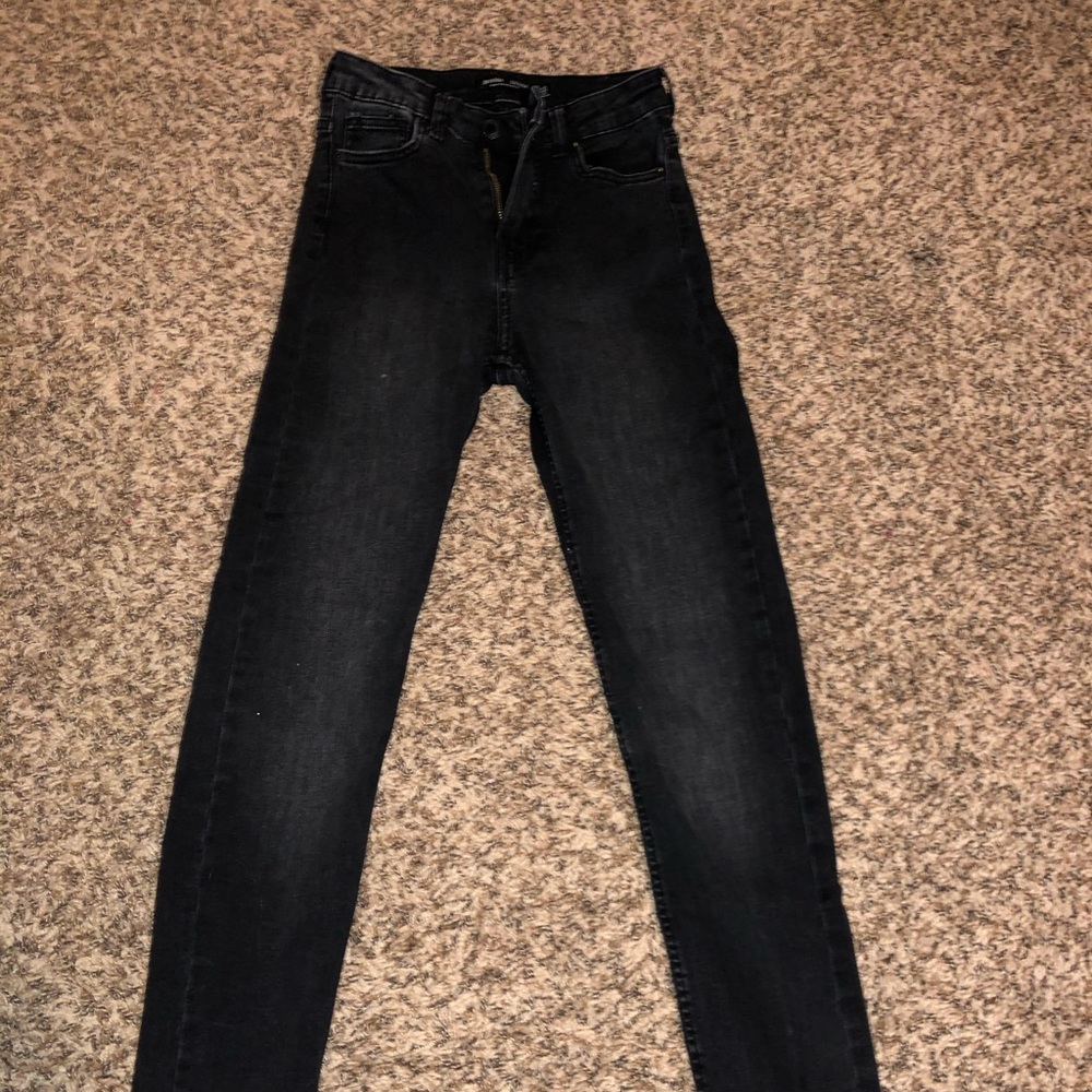 Bershka Black Skinny Jeans High Waist